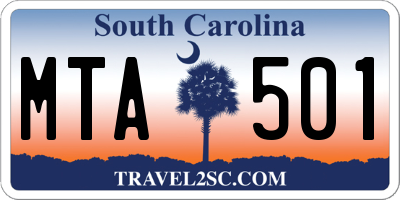 SC license plate MTA501