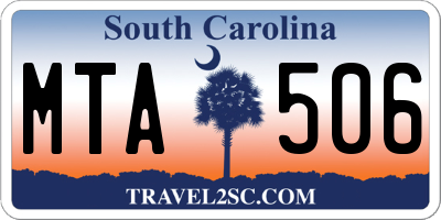 SC license plate MTA506