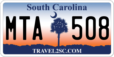 SC license plate MTA508