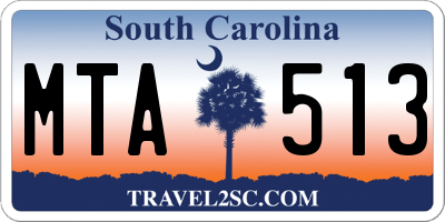 SC license plate MTA513