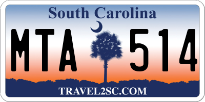 SC license plate MTA514