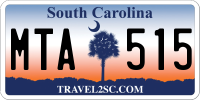 SC license plate MTA515