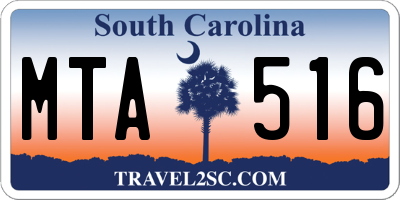 SC license plate MTA516