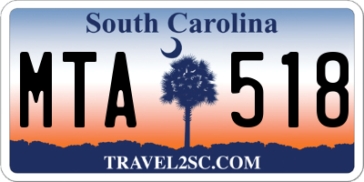 SC license plate MTA518