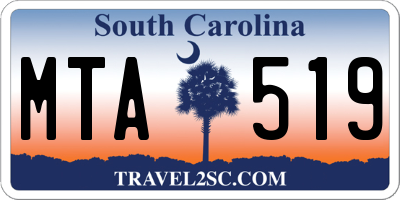 SC license plate MTA519