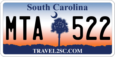SC license plate MTA522