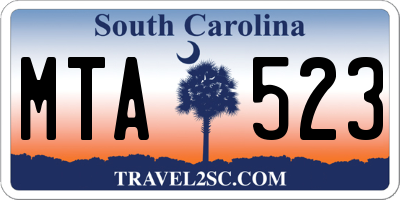 SC license plate MTA523