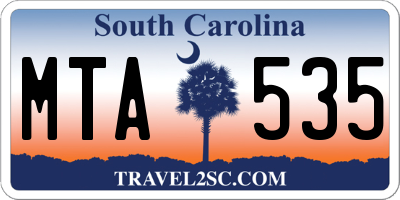 SC license plate MTA535