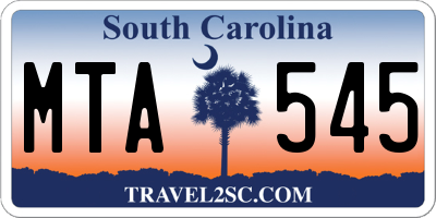 SC license plate MTA545