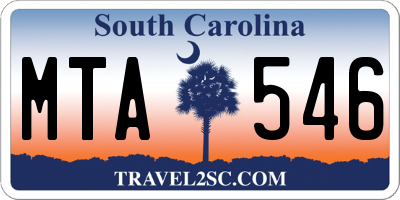 SC license plate MTA546