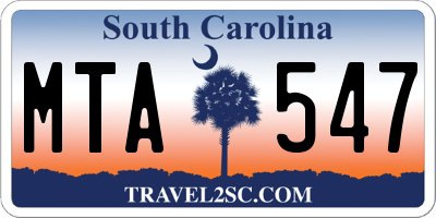 SC license plate MTA547