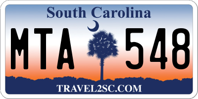 SC license plate MTA548