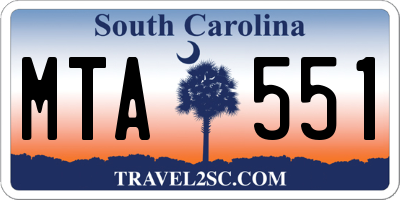 SC license plate MTA551