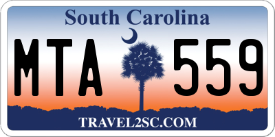 SC license plate MTA559