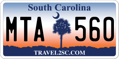 SC license plate MTA560
