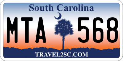 SC license plate MTA568