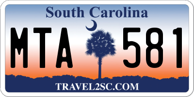 SC license plate MTA581