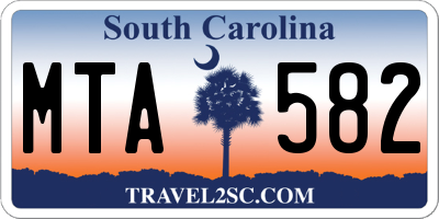SC license plate MTA582