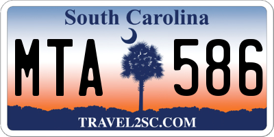 SC license plate MTA586