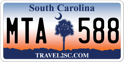 SC license plate MTA588