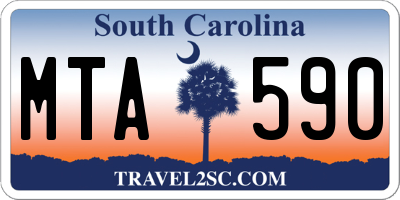 SC license plate MTA590