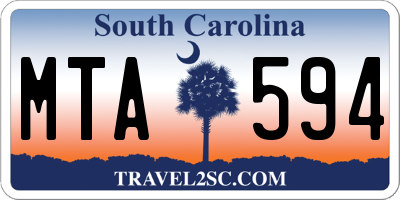 SC license plate MTA594