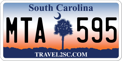 SC license plate MTA595