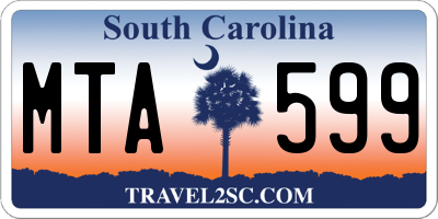 SC license plate MTA599