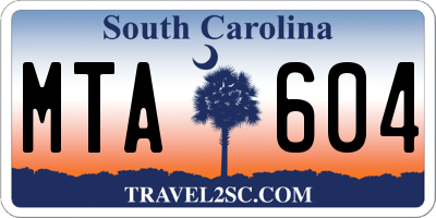 SC license plate MTA604