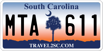 SC license plate MTA611