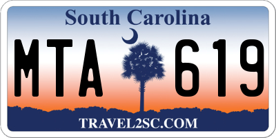SC license plate MTA619