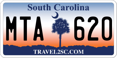 SC license plate MTA620