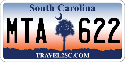 SC license plate MTA622