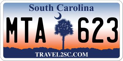 SC license plate MTA623