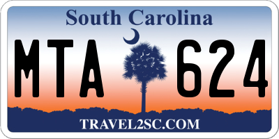 SC license plate MTA624