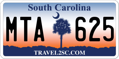 SC license plate MTA625