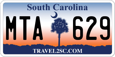 SC license plate MTA629