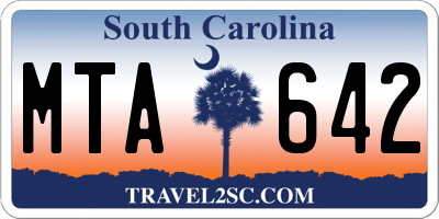 SC license plate MTA642