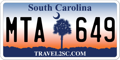 SC license plate MTA649