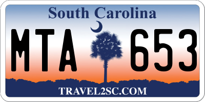 SC license plate MTA653