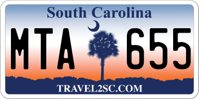 SC license plate MTA655