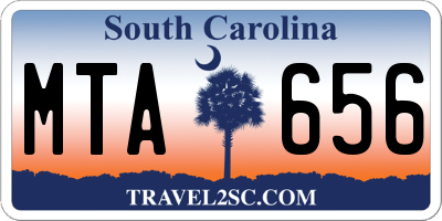 SC license plate MTA656