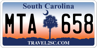 SC license plate MTA658