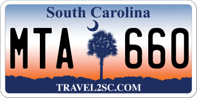 SC license plate MTA660