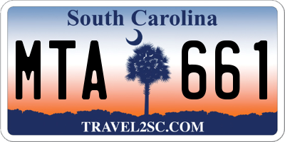 SC license plate MTA661