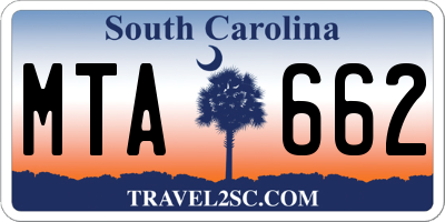 SC license plate MTA662
