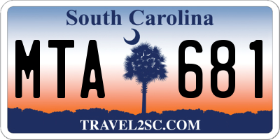 SC license plate MTA681