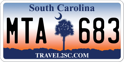 SC license plate MTA683