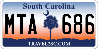 SC license plate MTA686