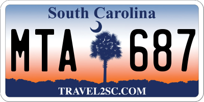 SC license plate MTA687